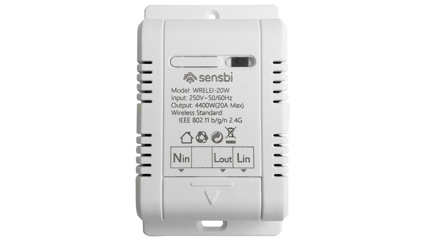 Sensbi WRELEI-20W Wi-Fi rele, 20A 250Vac