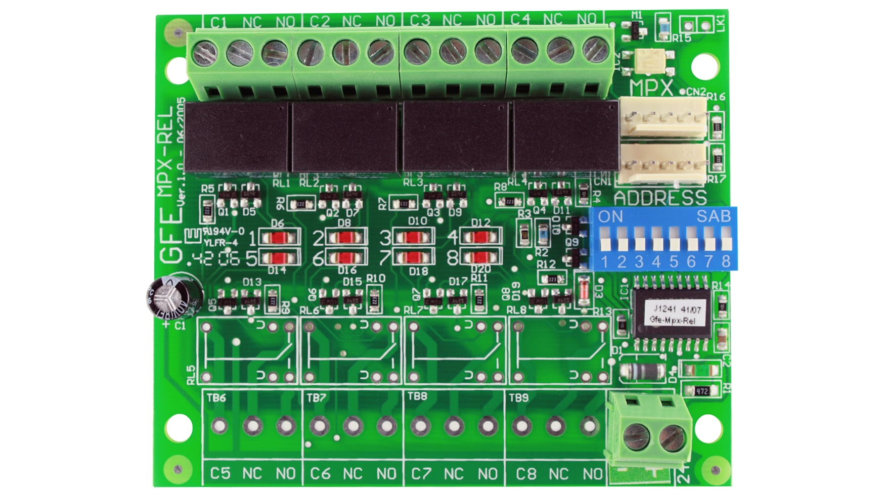 GlobalFire J-NET-MPX8-REL modul