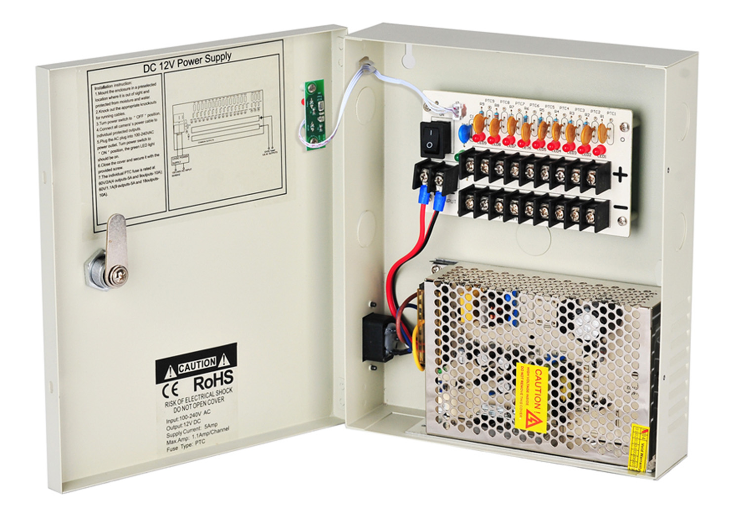 WesternSecurity 12V 5A/9CH HT1209-5A  centralna napajanja