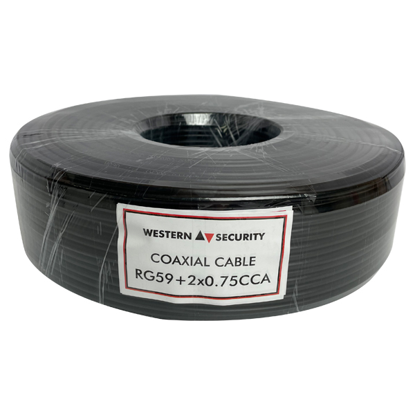 WesternSecurity Coaxial Cable RG59+2x0.75 koaksijalni sa napojnim kablom (100m)