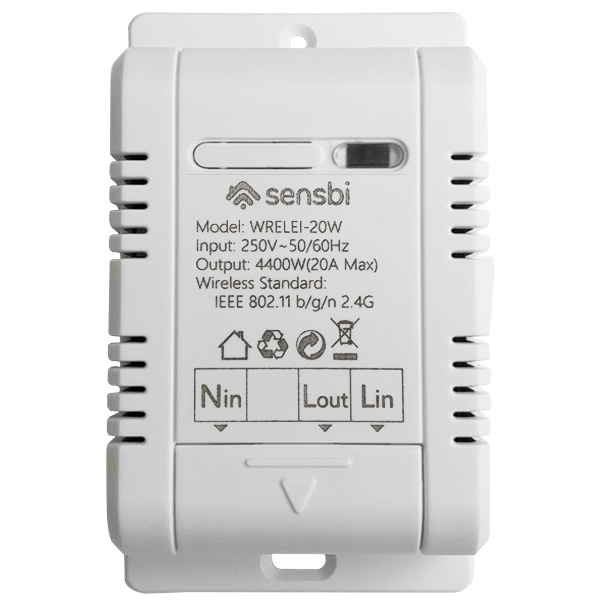 Sensbi WRELEI-20W Wi-Fi rele, 20A 250Vac